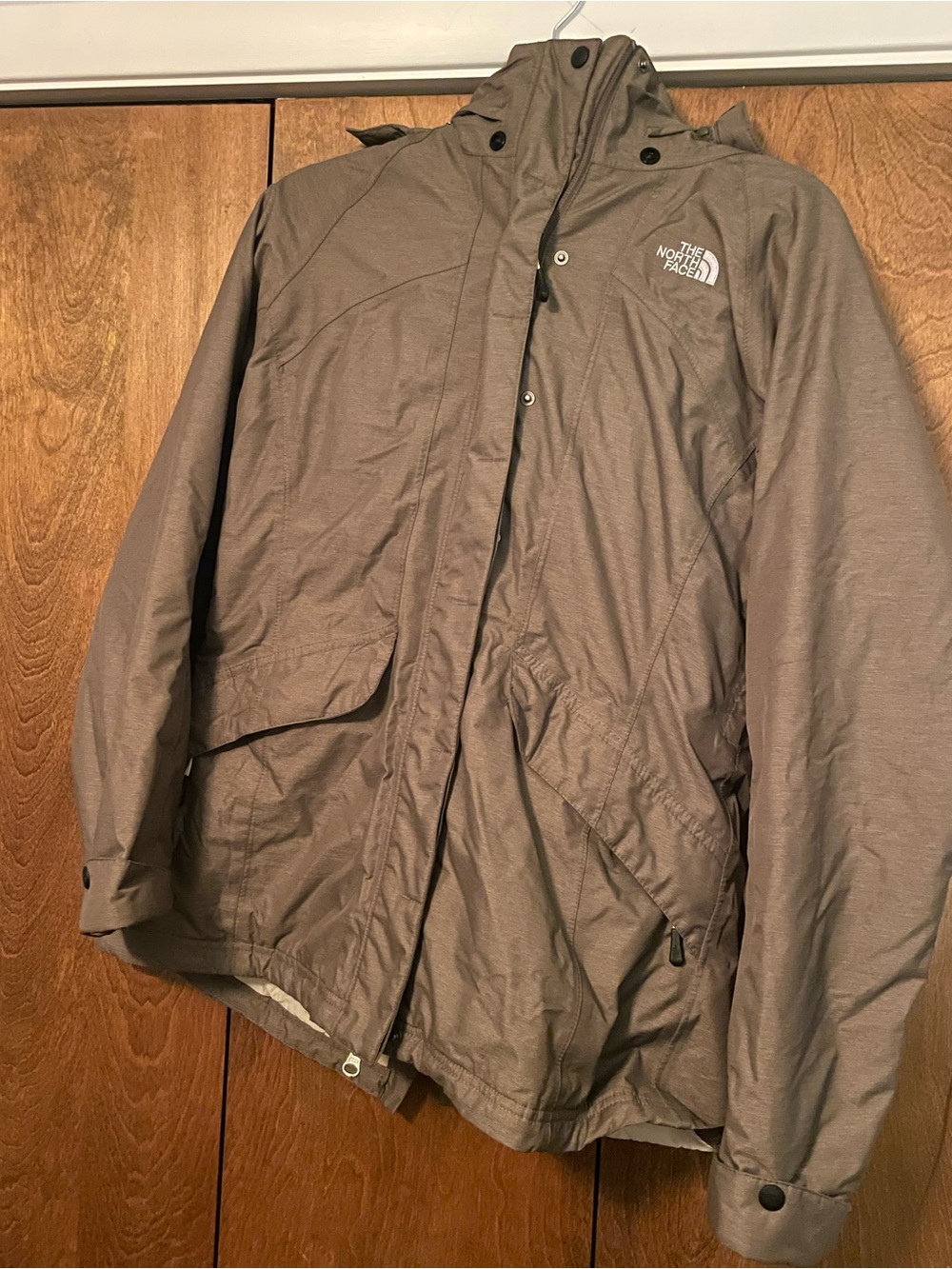 The North Face Women’sTaupe Hooded Raincoat